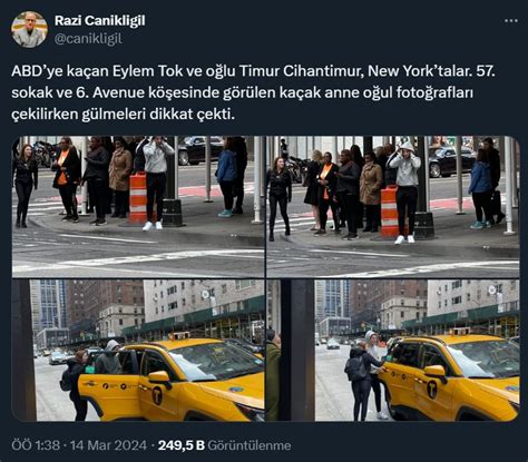 ABD ye kaçan yazar Eylem Tok ve oğlu New York ta görüntülendi