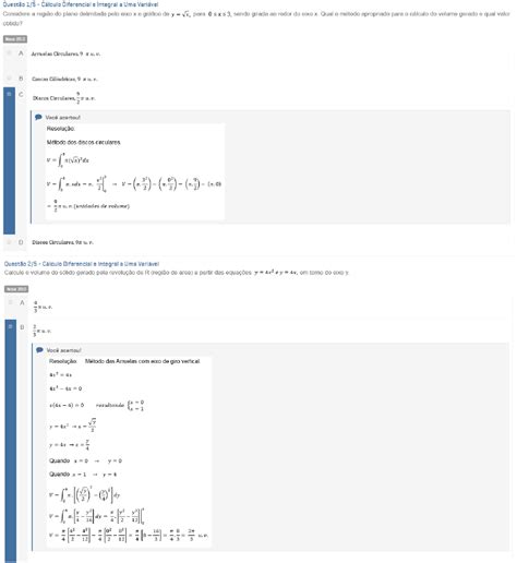 Apol 5 Calculo Diferencial E Integral A 1 Variavel Cálculo