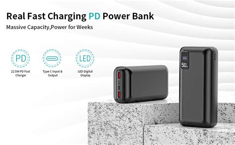 Poiytl Power Bank 50000mah 225w Fast Charging Portable