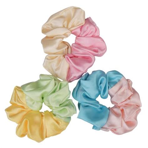 Buy NNR Satin Silk Dual Colour Large Hair Scrunchies For Girls And