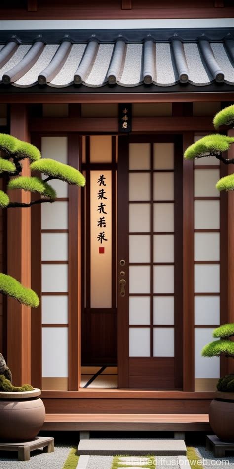 Realistic Image Japanese House Entrance Stable Diffusion Online