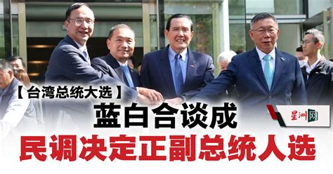 台湾总统大选 蓝白合协商达共识 民调决定“侯柯配”正副 国际 国际头条