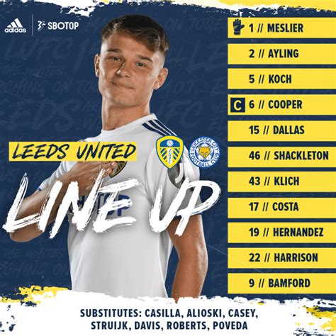 LUFC Lineup vs Leicester City : r/LeedsUnited