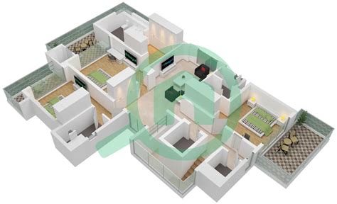 Floor Plans For Type E Bedroom Villas In Jebel Ali Village Bayut Dubai