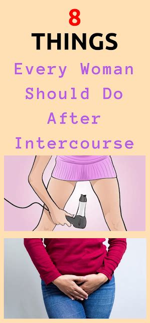 Run Healthy Lifestyle 8 Things Every Woman Should Do After Intercourse