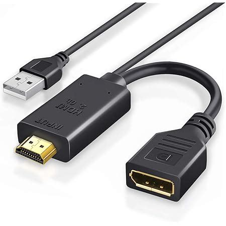 Amazon Adaptador HDMI A DisplayPort Cable Convertidor HDMI A DP