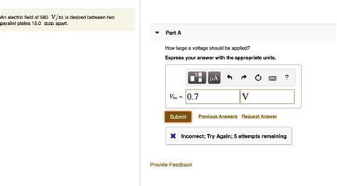 An Electric Field Of 580 V M Is Desired Between Two SolvedLib