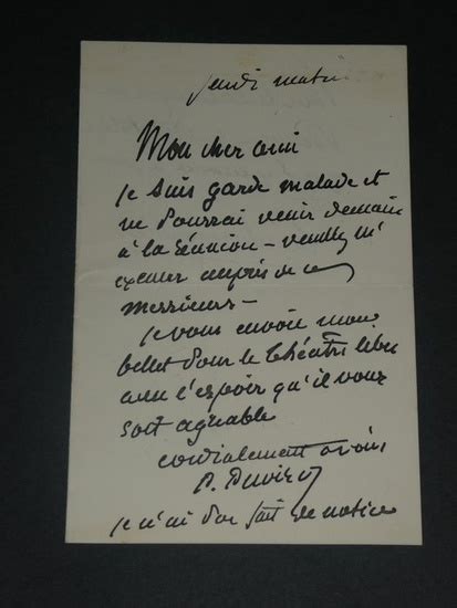 Pierre Puvis de Chavannes Peintre Français Lettre autographe signée