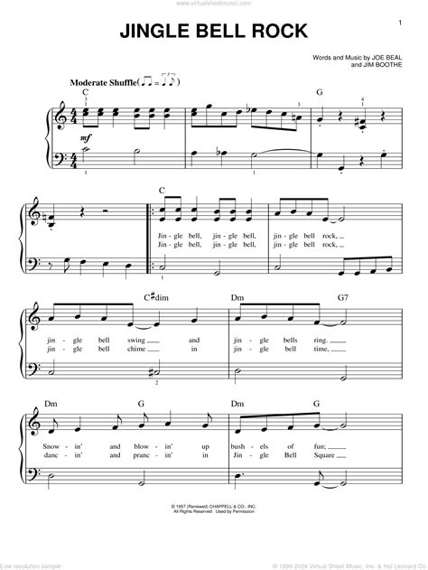 Jingle Bell Rock Sheet Music Easy