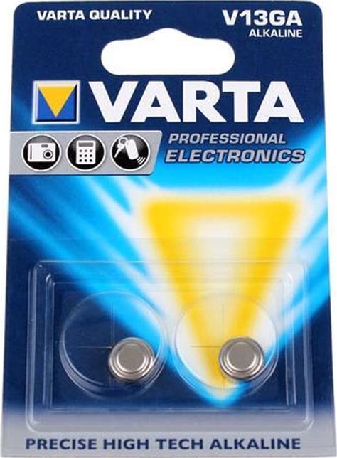 Batterij Varta knoopcel V13GA alkaline blister à 2stuk bol