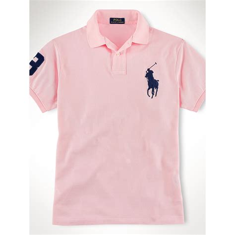 Polo Ralph Lauren Custom Fit Big Pony Polo Shirt In Pink For Men Lyst