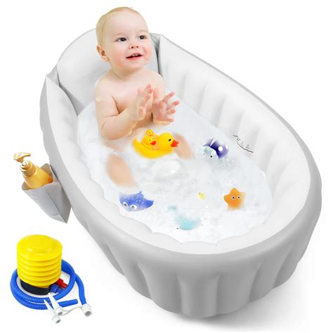 Amazon.com: PandaEar Inflatable Baby Bathtub Toddler Tub for Shower