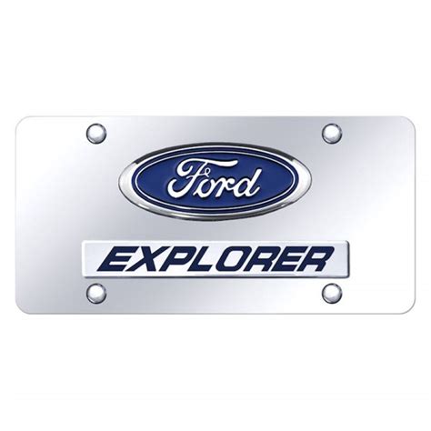 Autogold D Xpl Cc Chrome License Plate With D Chrome Explorer Logo