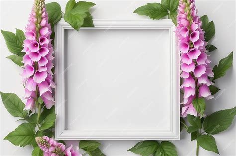 Premium Photo | Foxglove Fantasy Framework Frame Mockup