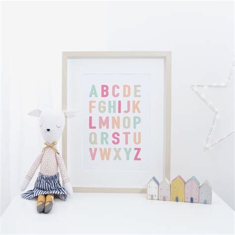 Alphabet Print Nursery Alphabet Print ABC Letters Print | Etsy