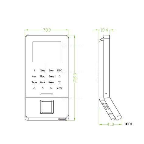 Cititor De Proximitate Biometric Standalone Tcpip Zkteco Aco F22 Black