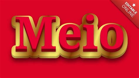 meio  editable style king luxury text effect generator