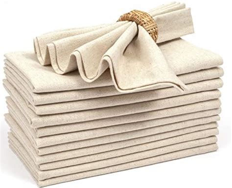 Lot De Serviettes En Lin Serviettes En Tissu Serviettes En Tissu