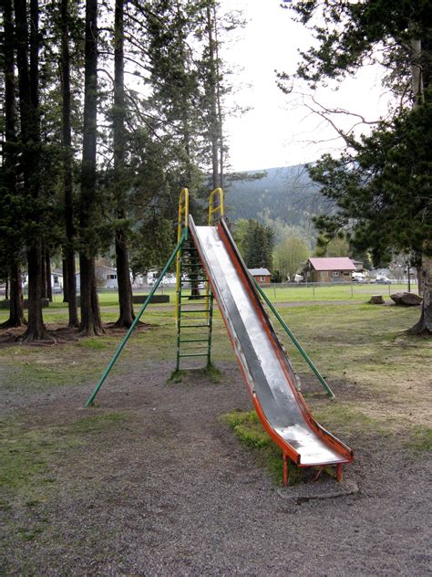 Metal slide on playground – Artofit