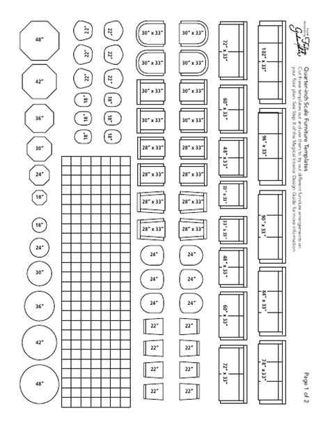 Free Printable Furniture Templates 1 4 Scale PRINTABLE TEMPLATES