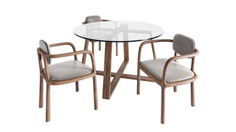 Trastevere Dining Table And Roma Dining Chair D Model Cgtrader