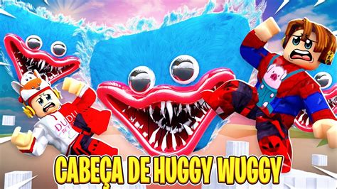 Fuja da Cabeça Gigante de HUGGY WUGGY no Roblox YouTube