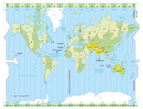 tidszone Læs om de forskellige tidszoner i verden Lex