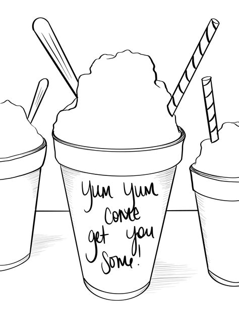 Slushies Coloring Pages