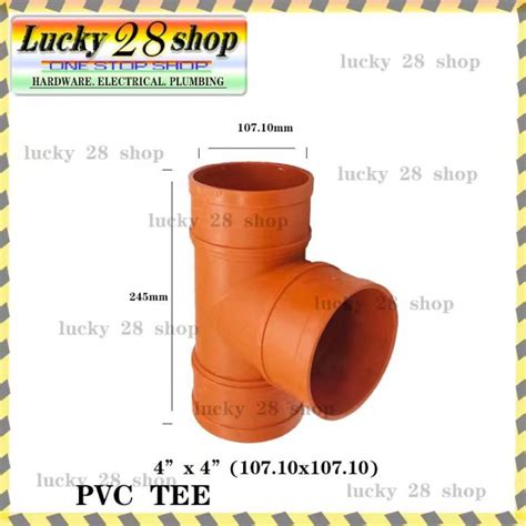 Orange Pvc Sanitary Tee Fittings Lazada Ph