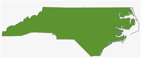 Map State Nc Green Square North Carolina Outline Png Image