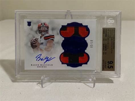 Baker Mayfield Auto RC Dual Patch 2018 Panini Flawless Saphire 2 10 BGS