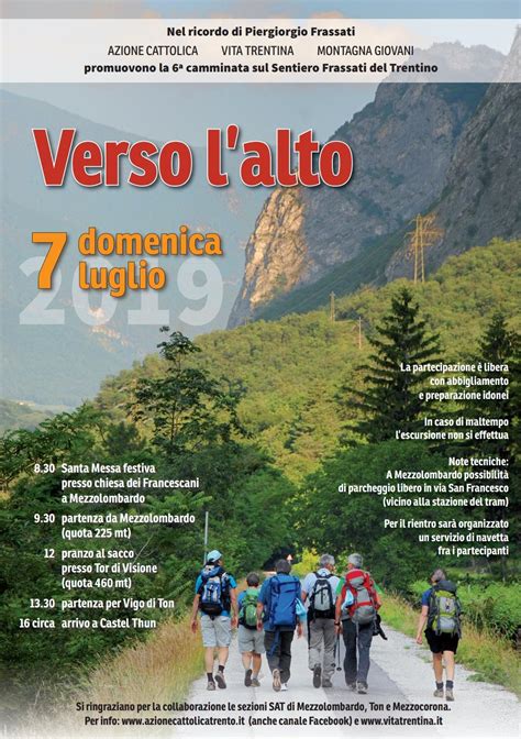 Verso Lalto Con Pier Giorgio Frassati Azione Cattolica Trento