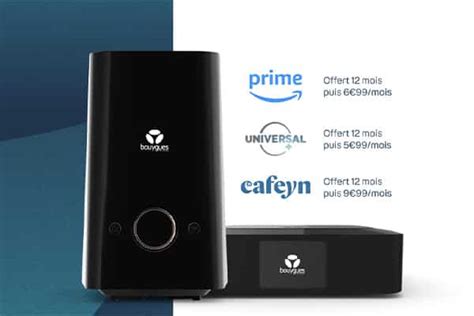 Bouygues Telecom offre 12 mois à Prime Video Universal et Cafeyn sur