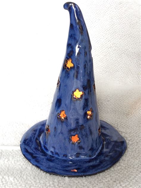 Ceramic Witch Hat Lamp Скульптура Керамика Осень