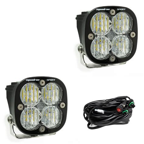 Squadron Sport Black Led Auxiliary Light Pod Pair Universal Baja Designs Off Road Led