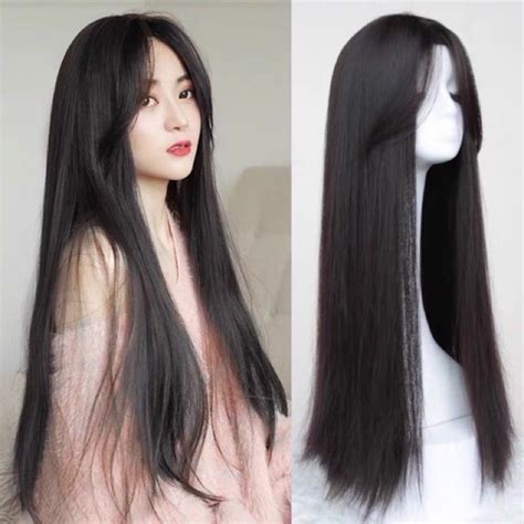 Jual Wig Rambut Palsu Akemi Curtain Bangs Tanpa Poni Lurus Smoothing