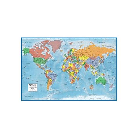 Buy 24x36 World Classic Elite Wall Map Mural Poster Laminated Online At