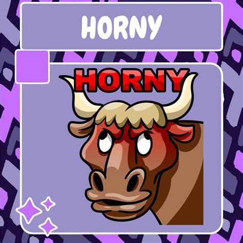 Horny Unicorn Emote Twitch Emote Youtube Emote Discord Etsy