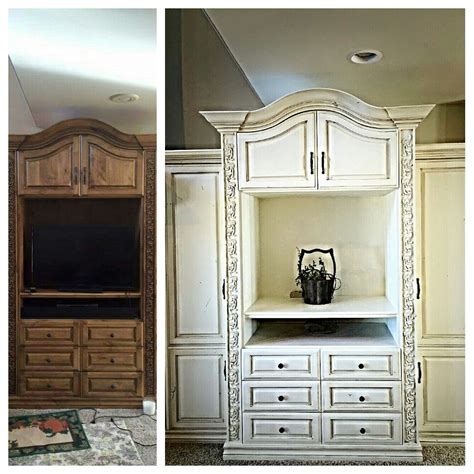 Entertainment Center Makeover Refinishing Furniture Entertainment