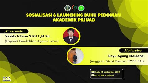 Sosialisasi Dan Launching Buku Pedoman Akademik PAI UAD YouTube