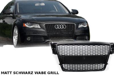 Audi A4 B8 2009 12 Honeycomb Grill Grille Black Matte Mesh Grill RS4 S