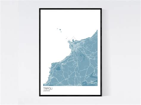 Tripoli Lebanon Map Art Print Many Styles Art Quality - Etsy