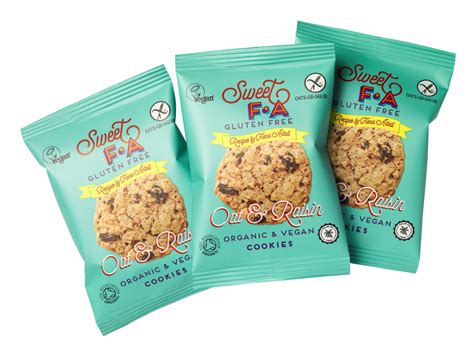 Sweet Fa Oat And Raisin Cookies 24 X 30g Gluten Free Vegan Organic