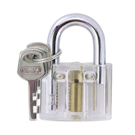 Buy Loboo Idea Transparent Blade Padlock With Keys Visible Keyed