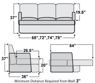 Rv Jackknife Sofa Dimensions Baci Living Room