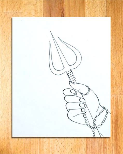 Easy Drawing Of Lord Shiva Hand Holding Trishul Draw Lord Shiva Step