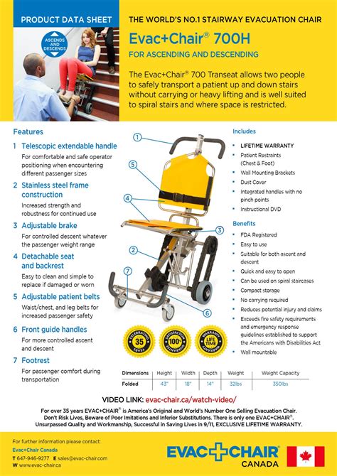 Evacchair 700h Dual Operator Medical Transport Chair