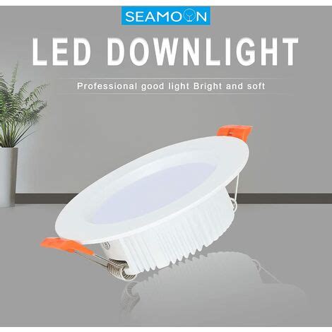 Pack Downlight Led Techo Empotrable W Lm Downlight Led Redondo