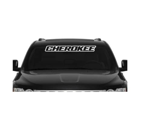 Jeep Cherokee Windshield Banner Decal Sticker outlined – Jeep Wrangler Decals | MADE IN USA