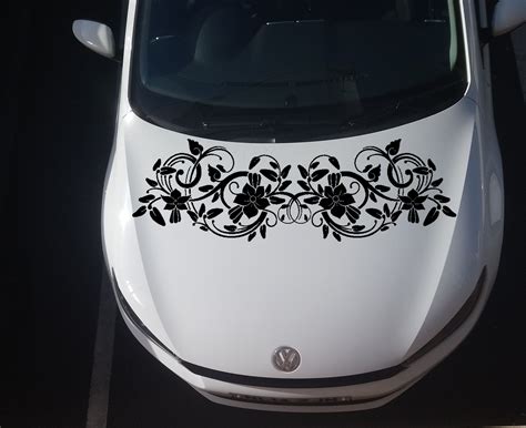 Big Flowers Auto Bonnet Sticker Large Flower For Car Hood Decal Car